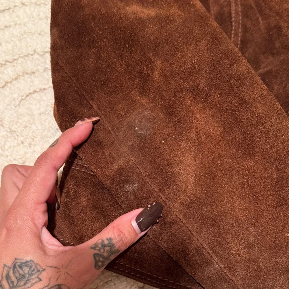 Vintage Brown Suede Women's Jacket - Picture 5 of 8
